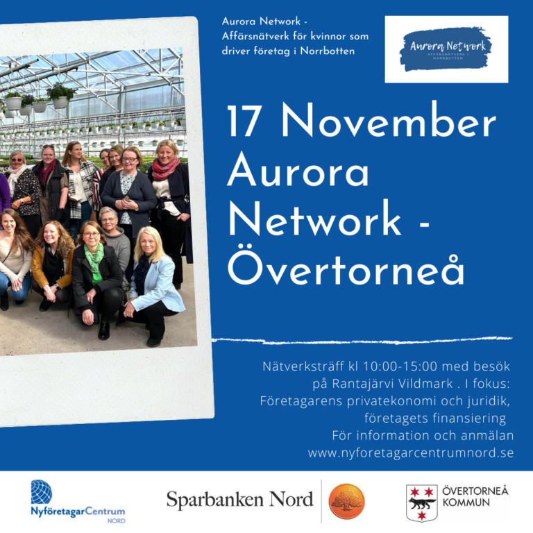 Läs mer om artikeln 17 November Aurora Network Övertorneå