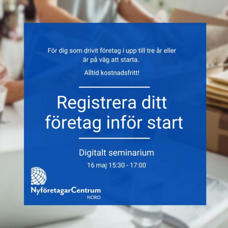 Registrera ditt företag inför start