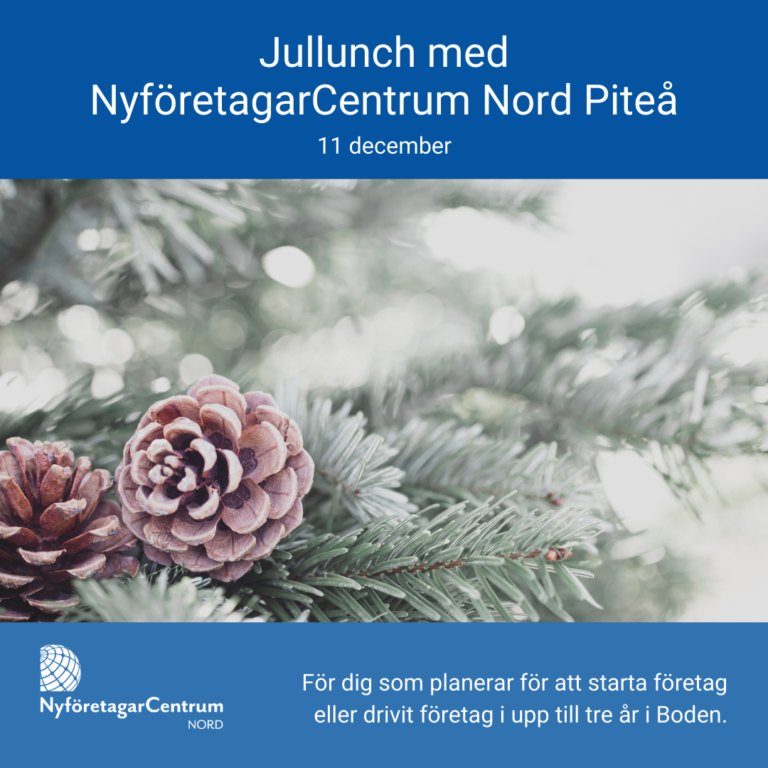 Läs mer om artikeln 11/12 Jullunch med NyföretagarCentrum Nord Piteå