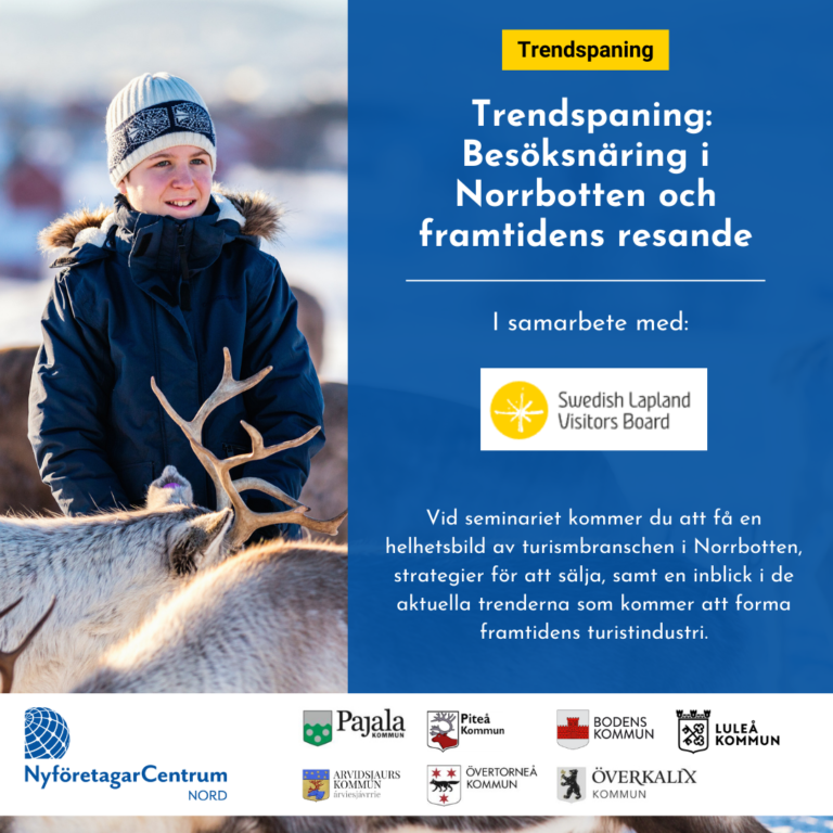 Läs mer om artikeln 20/3 Trendspaning: Besöksnäring i Norrbotten och framtidens resande