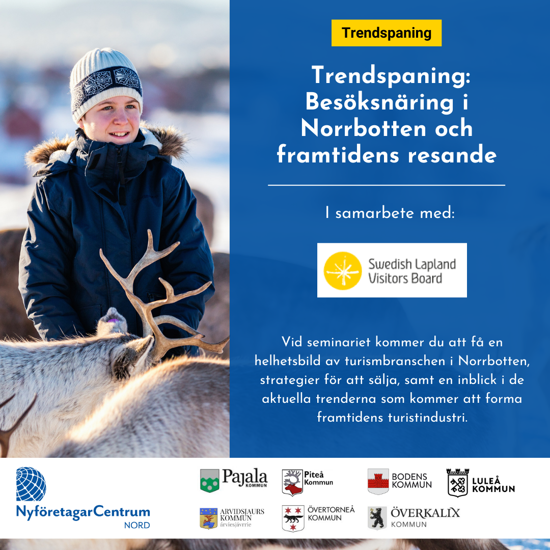 Du visar för närvarande 20/3 Trendspaning: Besöksnäring i Norrbotten och framtidens resande