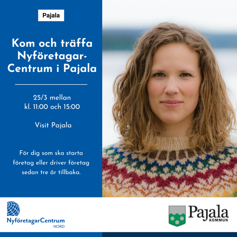 Läs mer om artikeln 25/3 Kom och träffa NyföretagarCentrum i Pajala